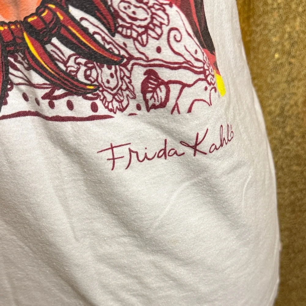 Frida Kahlo by Jerry Leigh Artistic White Tee - Picture 3 of 9